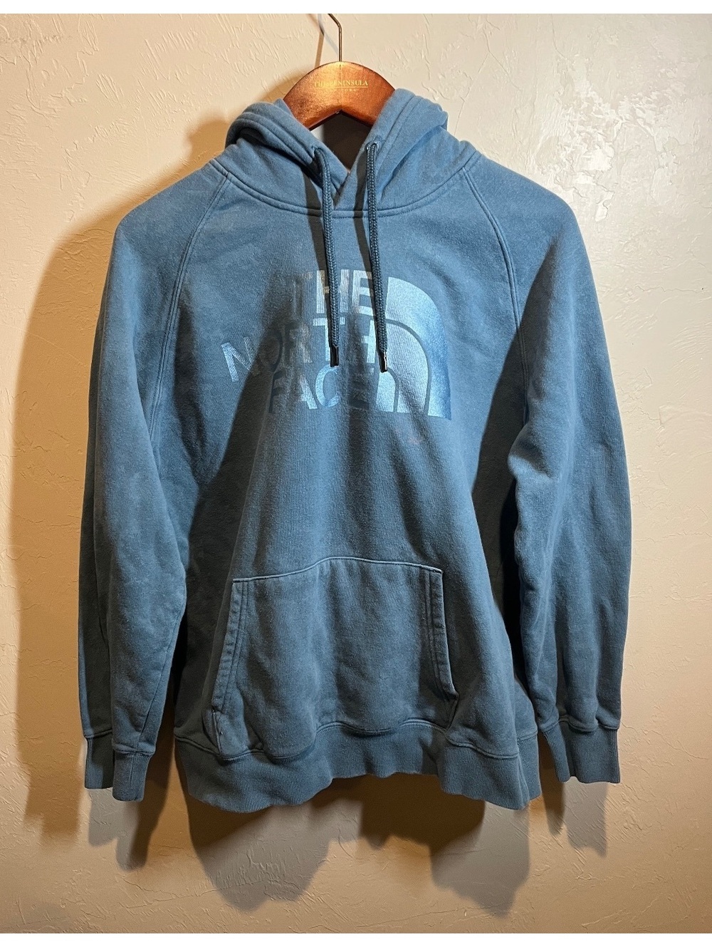 The North Face Blue Pullover Hoodie with Front Pocket